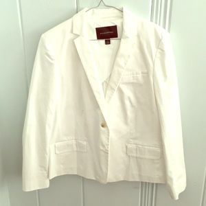 White Summer Blazer Banana Republic